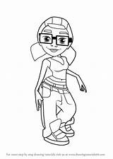 Subway Surfers Tricky Draw Drawing Step Surfer Drawingtutorials101 Getdrawings sketch template