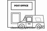 Postoffice Clipart Building Outline Truck Office Delivery Post Transparent Background Clip Members Available Gif Clipground Type Clker sketch template