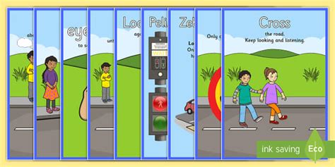 road crossing safety posters safety safe crossing road