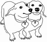 Dog Sausage Colouring Pages Coloring Book Colourful Lil Pups Wait Template Long sketch template