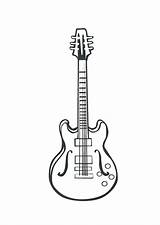 Guitare Musique Kleurplaten Gitaar sketch template