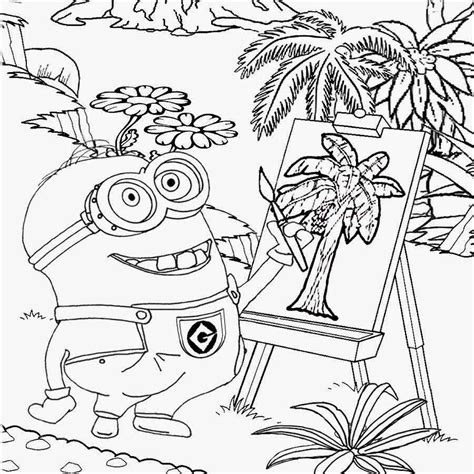 color pics printable minion coloring pages  printable coloring