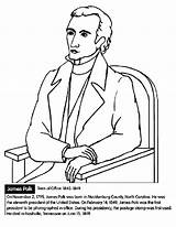Polk James Coloring President Presidents Pages Crayola Print Color sketch template