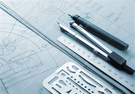 technical drawing instruments stock image  science photo library