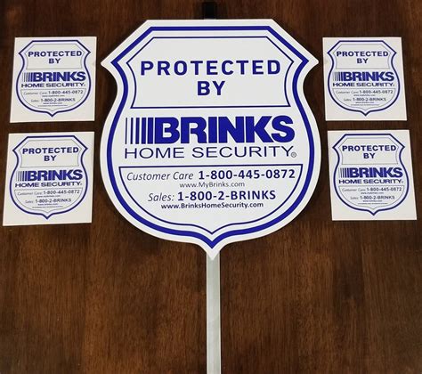 brinks home security yard sign   decalsstickers etsy