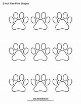 Paw Print Printable Templates Shapes Template Inch Shape Kids Printables Crafts Prints Clip Icing Animal Royal Pet Themed Timvandevall Dog sketch template