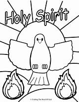 Holy Spirit Coloring Pages Pentecost Bible Trinity Dove Kids Sunday School Gifts Printable Crafts Spiritual Print Drawing Clipart Color Craft sketch template