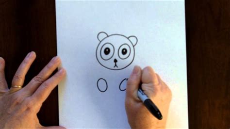 art lesson  kids   draw  cartoon panda bear baby easy