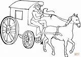Coloring Pages Horse Colouring Cowboy Stagecoach Kids Drives Cab Color Horses Printable Colour Drawing Clipart Gif sketch template