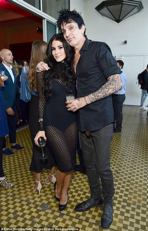 Tommy Lee Awkwardly Kisses Girlfriend Brittany Furlan Daily Mail Online