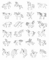 Plr Unicorns sketch template