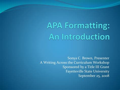 formatting  introduction powerpoint