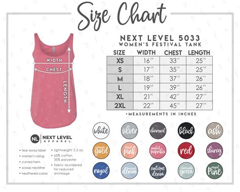 level  size color chart  colors  level etsy uk