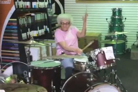 Granny Shows Off Drumming Skills [video]
