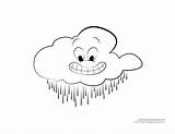 Coloring Cloud Weather Kids Rain Cloudy Pages Drawing Templates Rainy Cliparts Cartoon Timvandevall Clipart Windy Pdf Library Getdrawings Printables sketch template