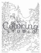 Thomas Kinkade Coloring Pages Getcolorings House sketch template