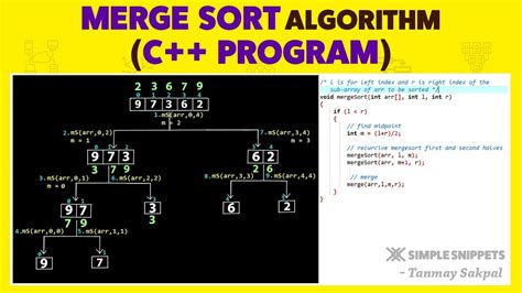 merge sort algorithm in c programming c program part 2