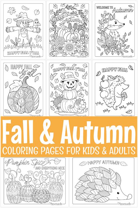 autumn fall coloring pages   printables  kids