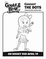 Goldie Bear Coloring Disney Dots Connect Printable Click sketch template