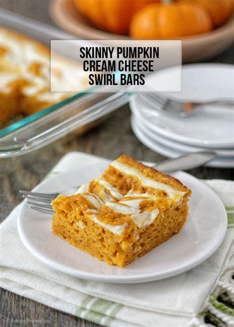 Skinny Pumpkin Cream Cheese Swirl Bars