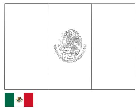 mexican flag printable coloring page
