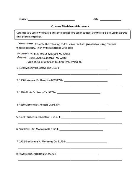 english commas worksheets images  pinterest worksheets