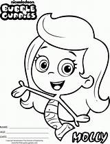 Bubble Guppies Coloring Pages Printable Molly Print Colouring Gil Click Popular sketch template