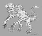 Kaiju Coyote Tango sketch template