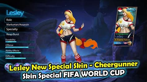 Lesley New Special Skin Cheergunner Mobile Legends Youtube