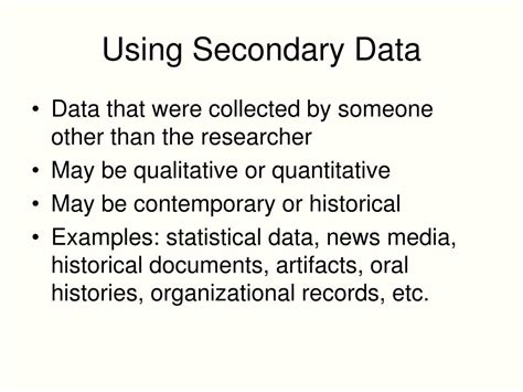 secondary data powerpoint    id
