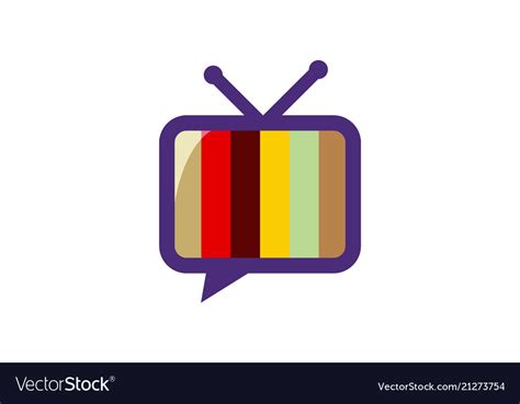 color television logo royalty  vector image