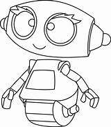Coloring Pages Robots Little sketch template