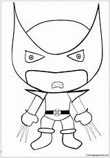 Pages Wolverine Cartoon Coloring Color sketch template