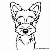 Yorkie Coloring Pages Dog Printable Clipart Kids Drawing Color Adults Clipartmag Poo Print Drawings sketch template
