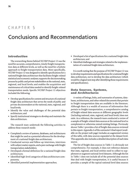 chapter  conclusions  recommendations guidance  developing