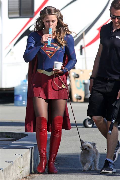 Melissa Benoist Supergirl Set In Vancouver 8 18 2016