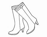 Boots Coloring High Coloringcrew sketch template