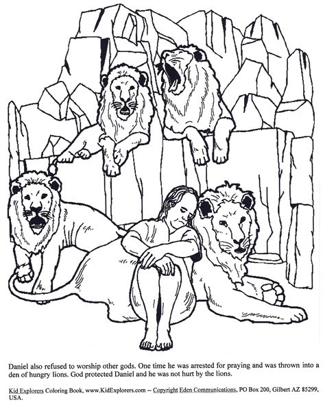 daniel   lions den coloring page details coloring page guide