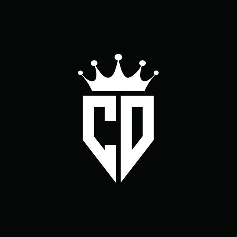 cd logo monogram emblem style  crown shape design template  vector art  vecteezy