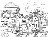 Well Jesus Woman Coloring Pages Robin Great sketch template