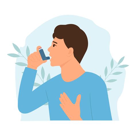 man   asthma inhaler  attack world asthma day allergy
