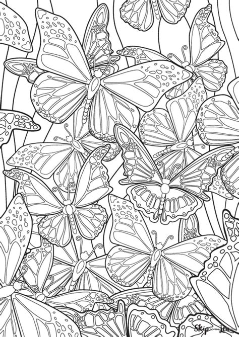 printable butterfly coloring pages  adults