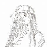 Jack Sparrow Captain Pages Colouring Tattoo Stencil Trending Days Last Template Coloring sketch template