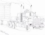 Kenworth W900 W900a Cabover sketch template