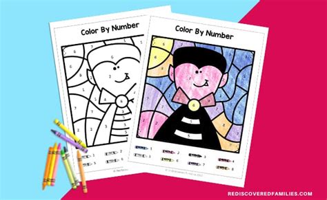 color  number halloween printables rediscovered families