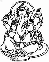 Coloring Pages Clipart Ahmedabad Clipartbest Top Ganesha Lord sketch template