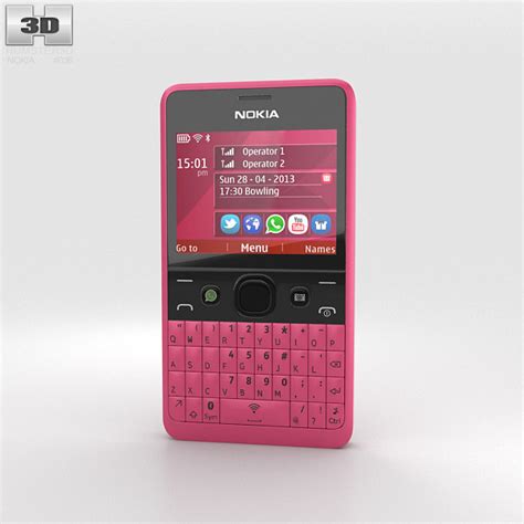 Nokia Asha 210 Pink 3d Model Electronics On Hum3d
