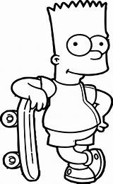 Bart Coloring Dibujos Colorear Gangster Wecoloringpage Simson Malvorlagen Homer Milhouse Skateboard Mal Bmg Music sketch template