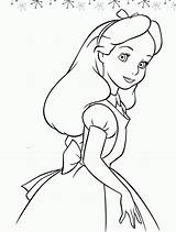 Alice Wonderland Coloring Pages Disney Walt Characters Printable Book Drawing Template Color Fanpop Personajes Print Getcolorings Getdrawings sketch template