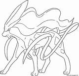 Coloring Suicune Pages Generation Printable sketch template